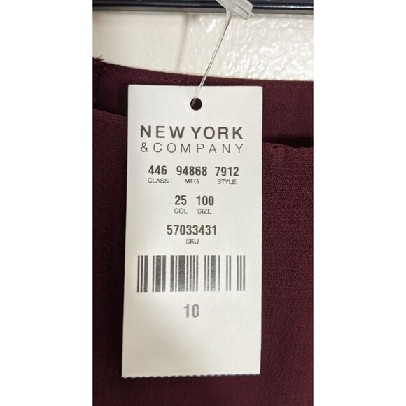 New York & Company Skirt Maxi Belted Slit Front Classic Office Casual Size 10 - Picture 7 of 7